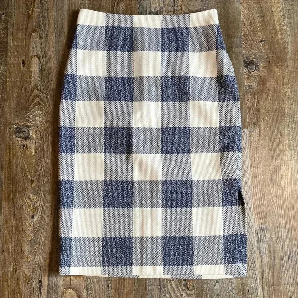 Banana Republic | Navy  Gingham Skirt